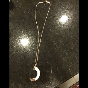 Kenneth Jay Lane Horn and Gold Necklace